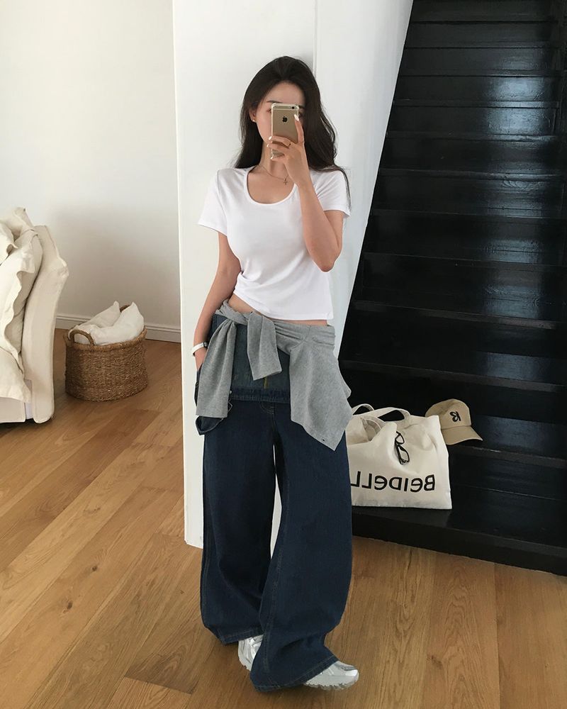 [ORIGINAL] Good Day Overall Stripe Wide Pants