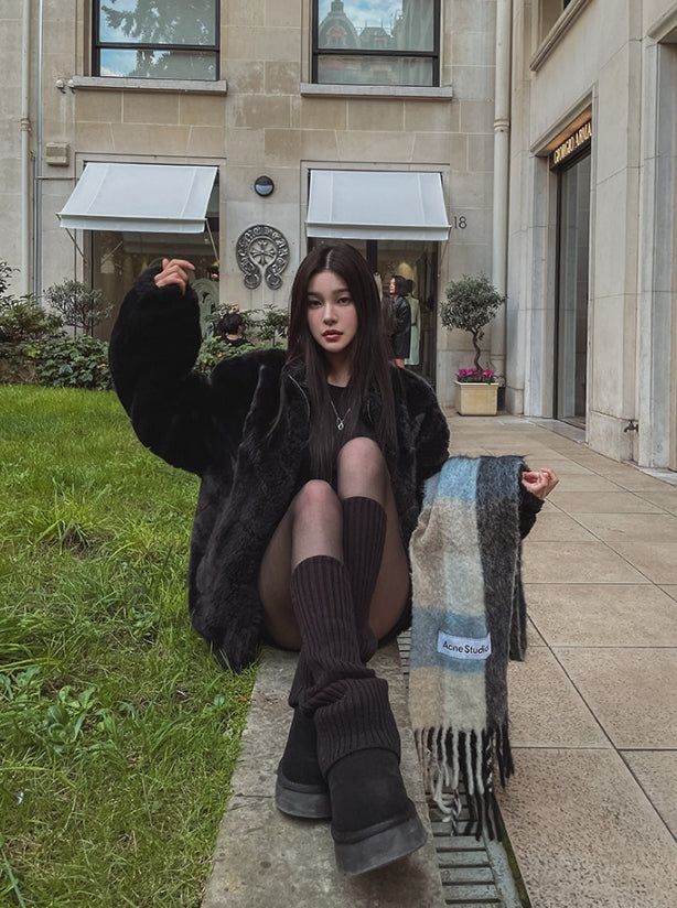 Winter Fit Ribbed Leg Warmers