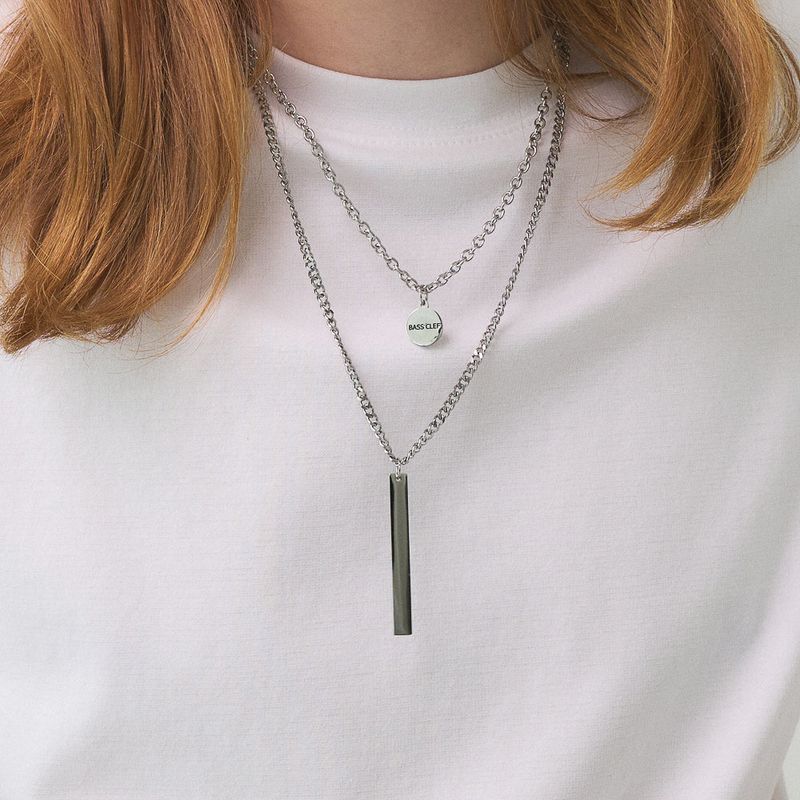 BASSCLEF（ベースクレフ）の「Men's Necklace Stainless Steel_CLEF STICK SET C NEC（Accessories）」
