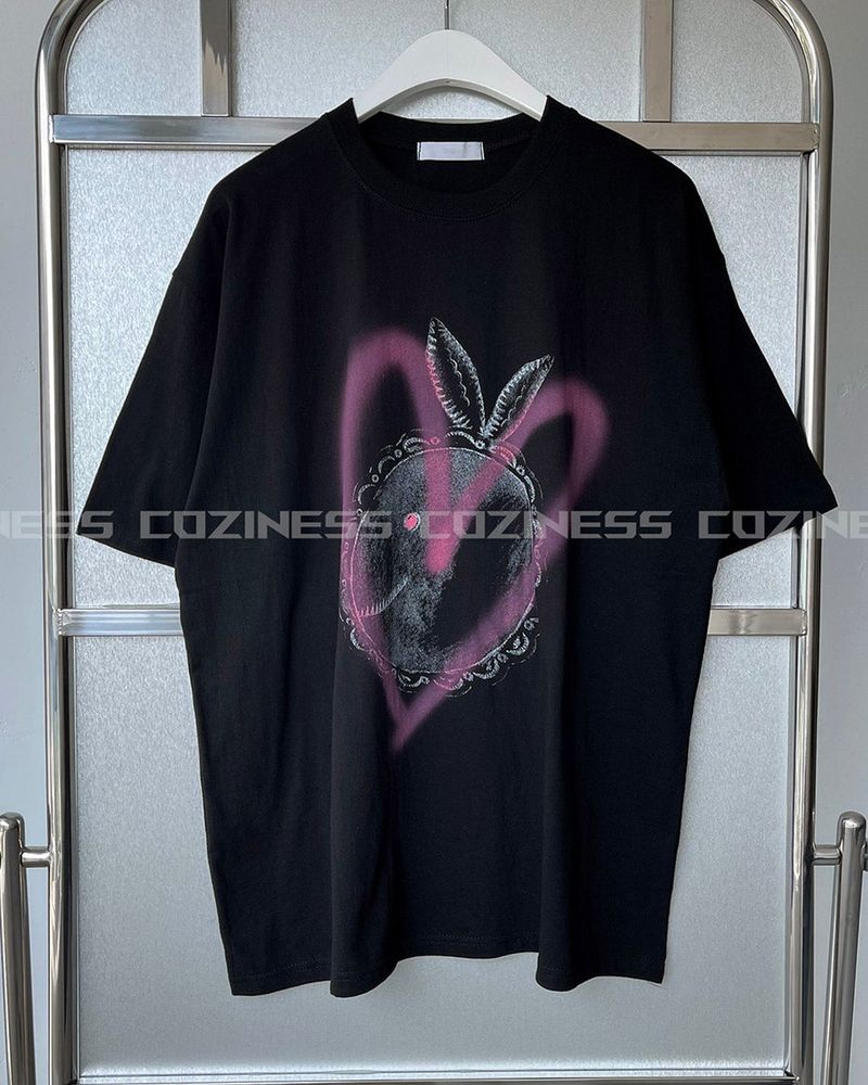 SO Heart Rabbit Printed Short-Sleeved (4 colors)