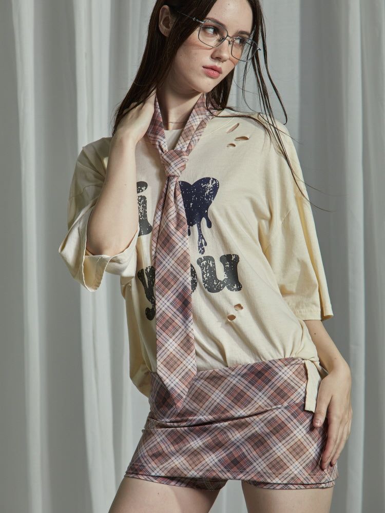 GATELESS（ゲートレス）の「アイラブボックスTシャツ（トップス）」
