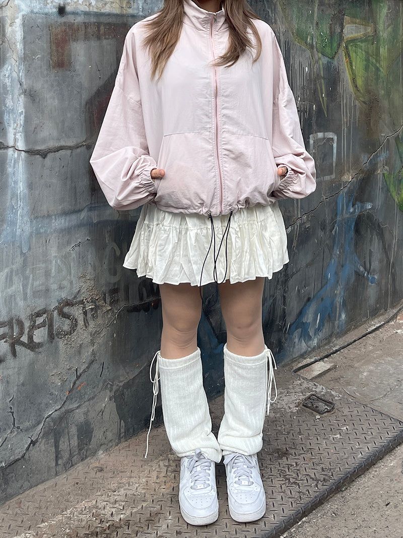 Romantic wrinkle banding skirt