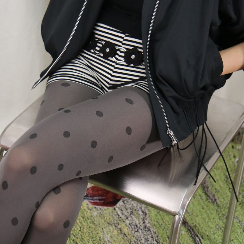 onnitella（オニテラ）の「charcoal candy dot tights（Fashion Accessories）」