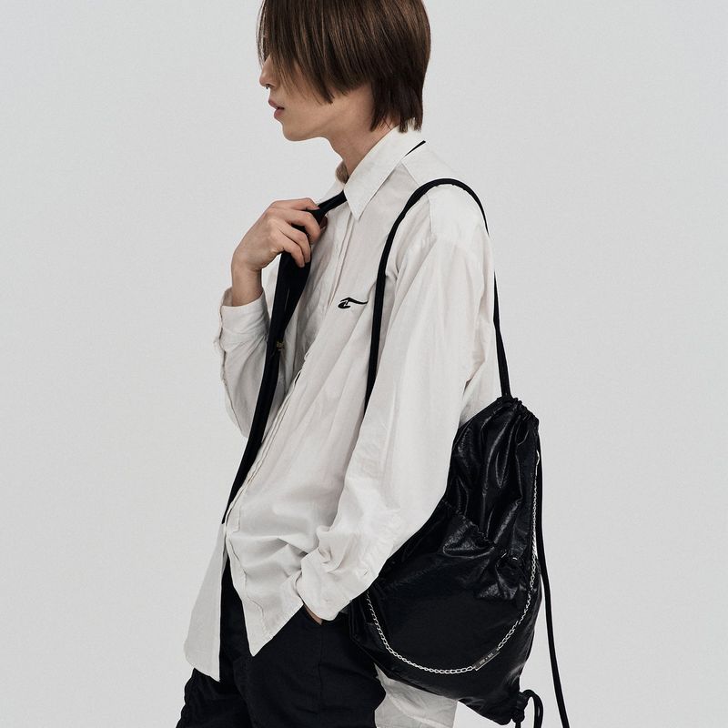 High Glossy Chain Gym Sack Bag