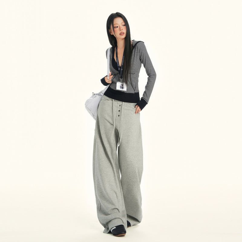 American Lettering Wide-Leg Sweatpants