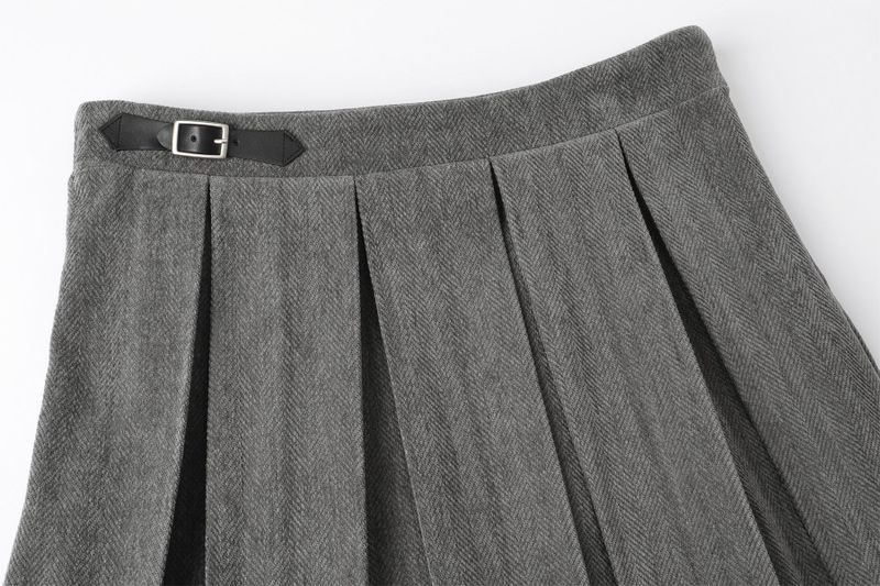 Classic pleats skirt - gray