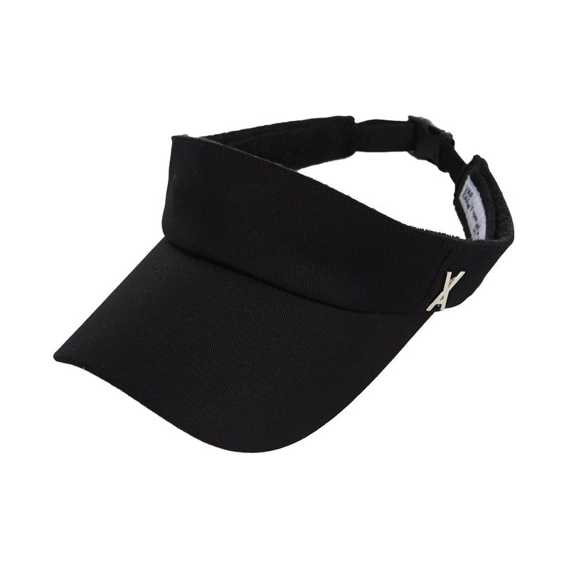 Stud logo over fit sun-visor cap Black