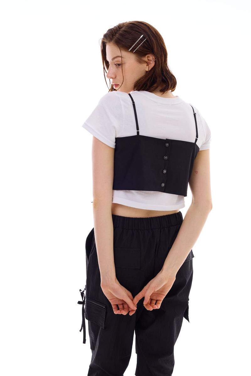 AI RIBBON BUSTIER / BLACK
