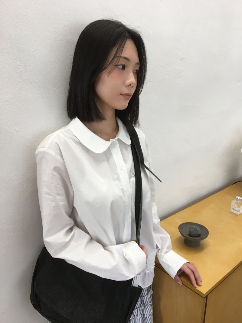 Evelyn Frill Shirt (2color)