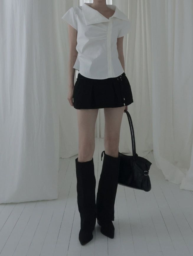 Asel Unbalance Sailor Blouse