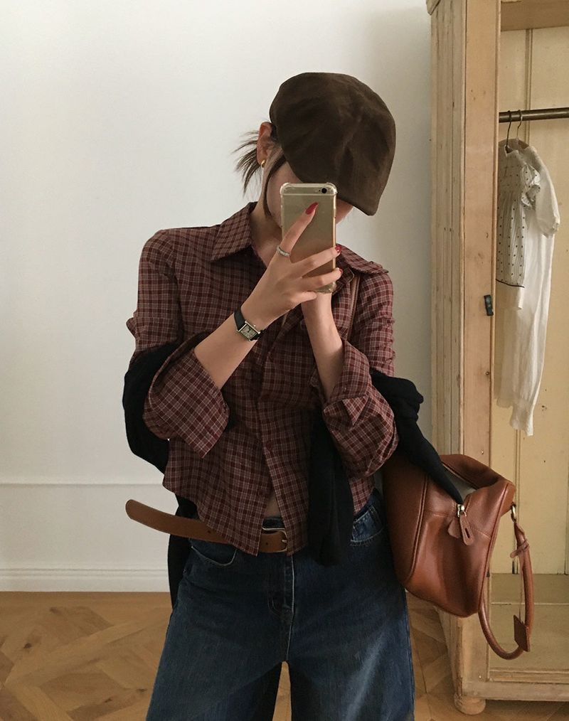 [ORIGINAL] Trick Slim Fit Check Shirt