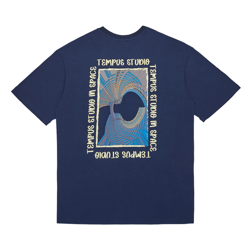 TEMPUSSTUDIO（テンプススタジオ）の「TOWER GRAPHIC T-SHIRTS [NAVY]（Tops）」