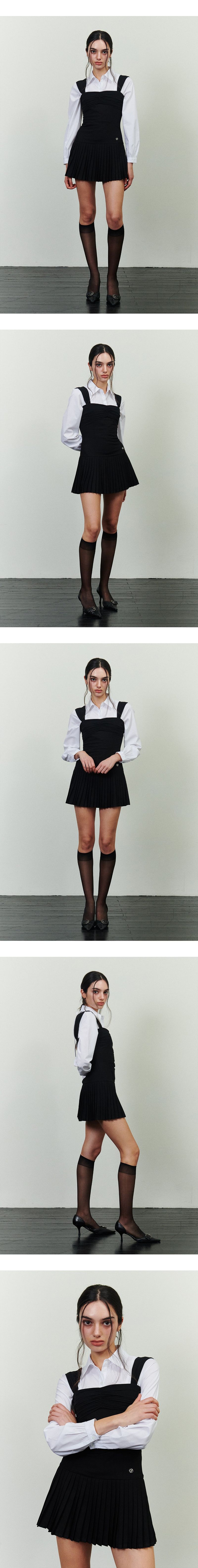 MERRY PLEATS DRESS black