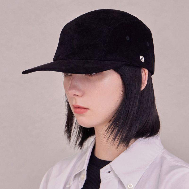 VA Square Suede Camp Cap / Black