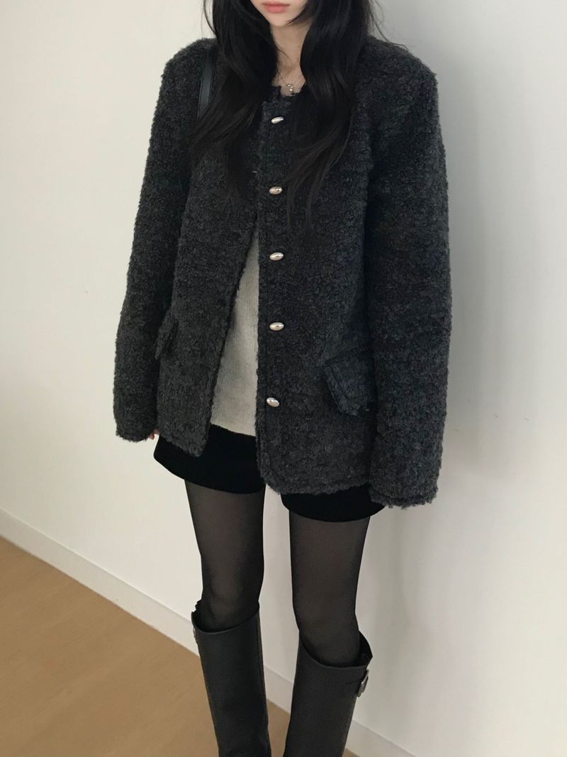 Wish Bookle Tweed Jacket (2 colors)