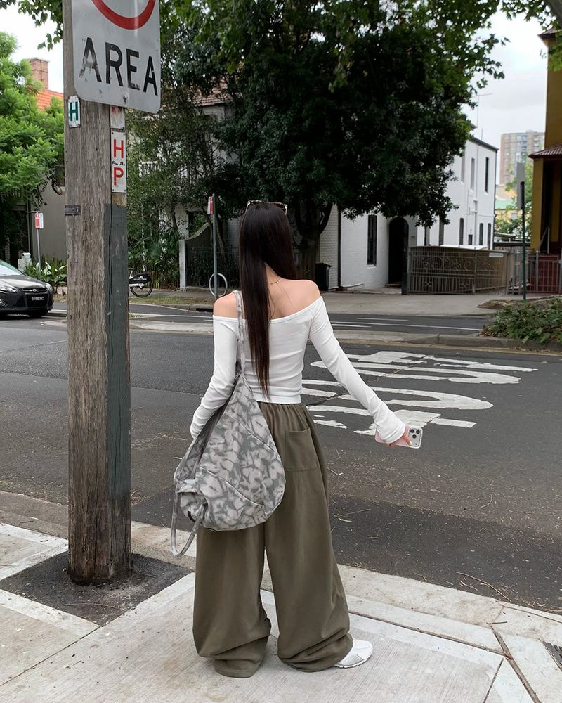 [ORIGINAL] Fib Pintuck Wide Training Two-Way Pants