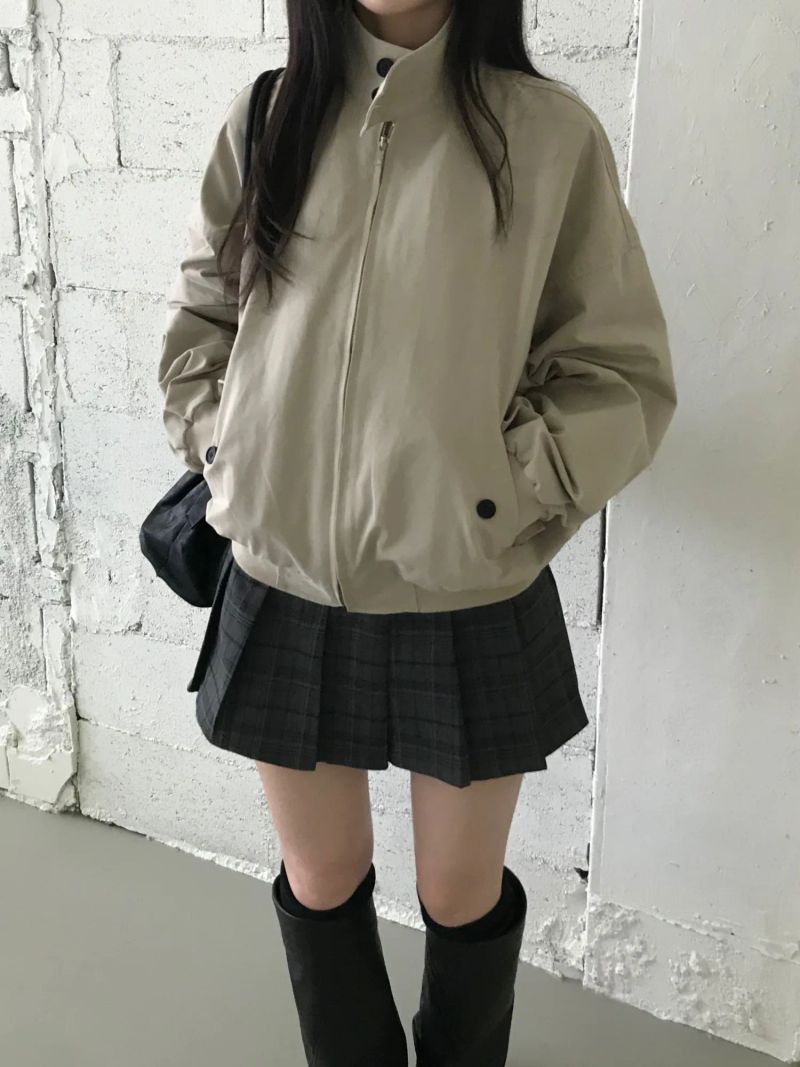 Kona Check Pleated Mini Skirt (one color)