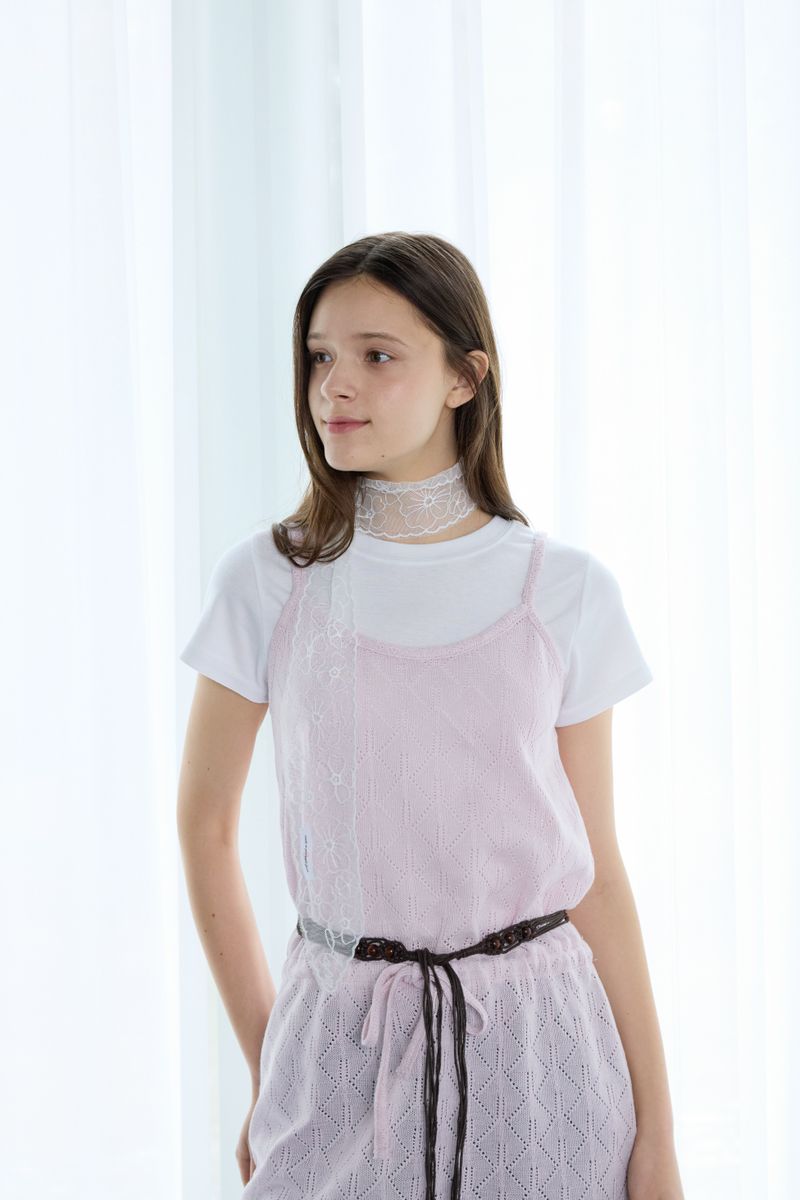 PINK PINEAPPLE(ピンクパイナップル)の「SOFT KNOT LACE DRESS(Dresses)」