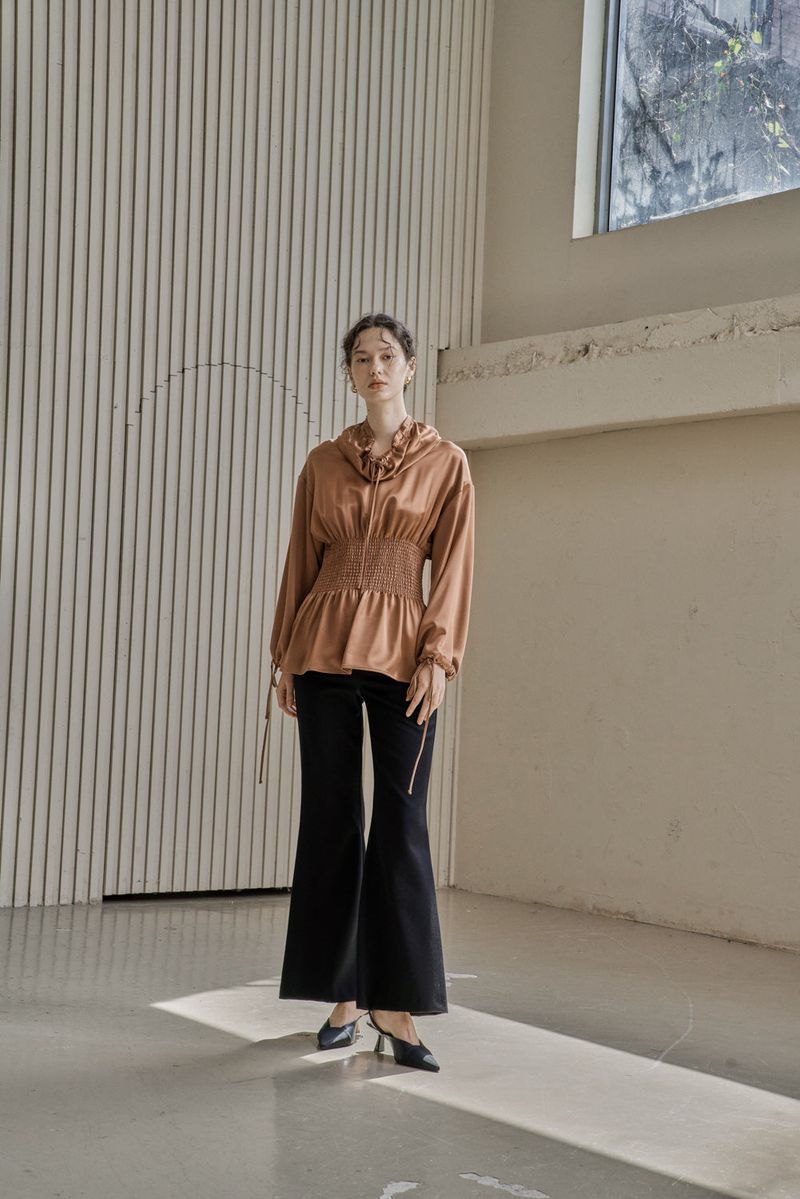 SEYMOUR STRING BLOUSE_BROWN