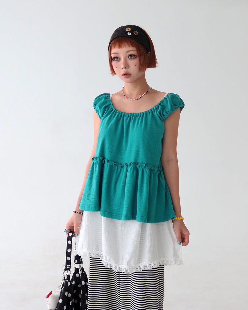 inen lace bustier long blouse & mini dress