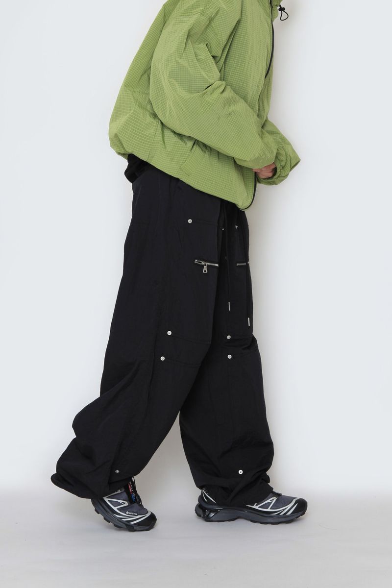 nylon ribat zipper pants