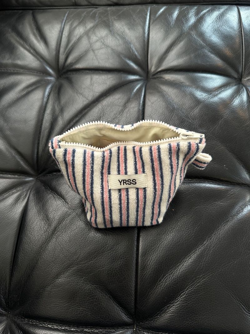 Pop-Up Pouch - Terry (Pink+Navy)