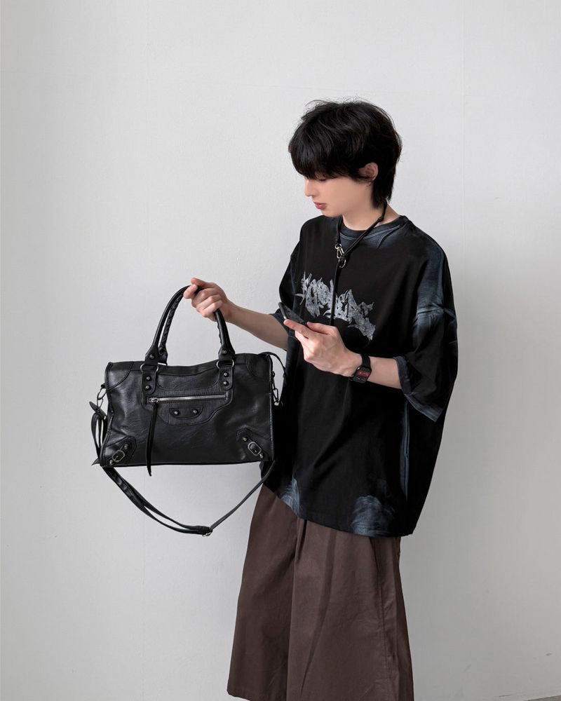 Anarchy Rivet Leather Bag