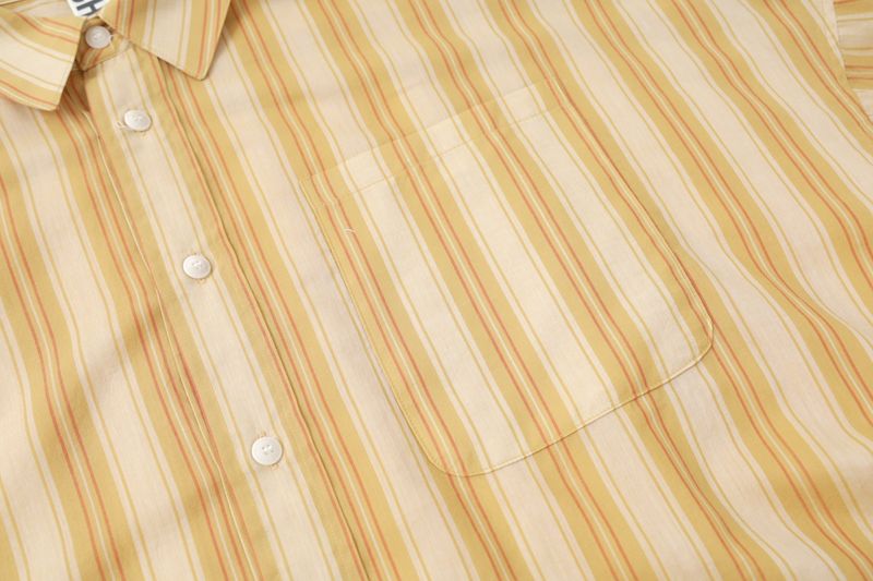 YELLOW STRIPE LONG-SLEEVE SHIRT