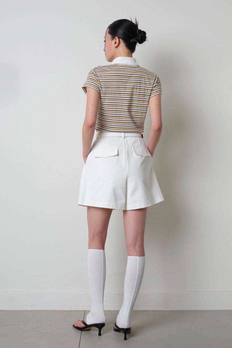 Cotton Twill Shorts_White