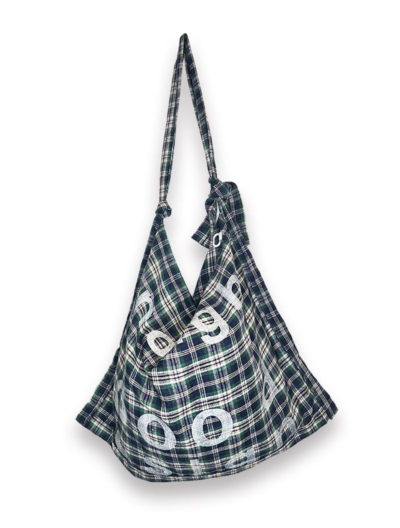 nought(ノウト)の「000 Design Check Tie Bag / Navy(Bags)」