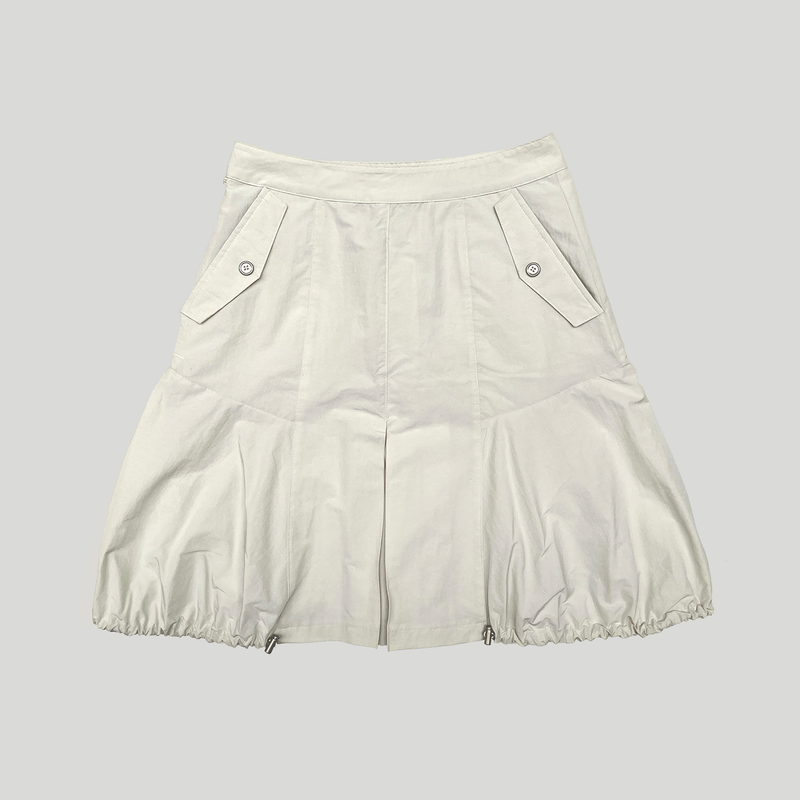 PUMPKIN STRING SKIRT : IVORY