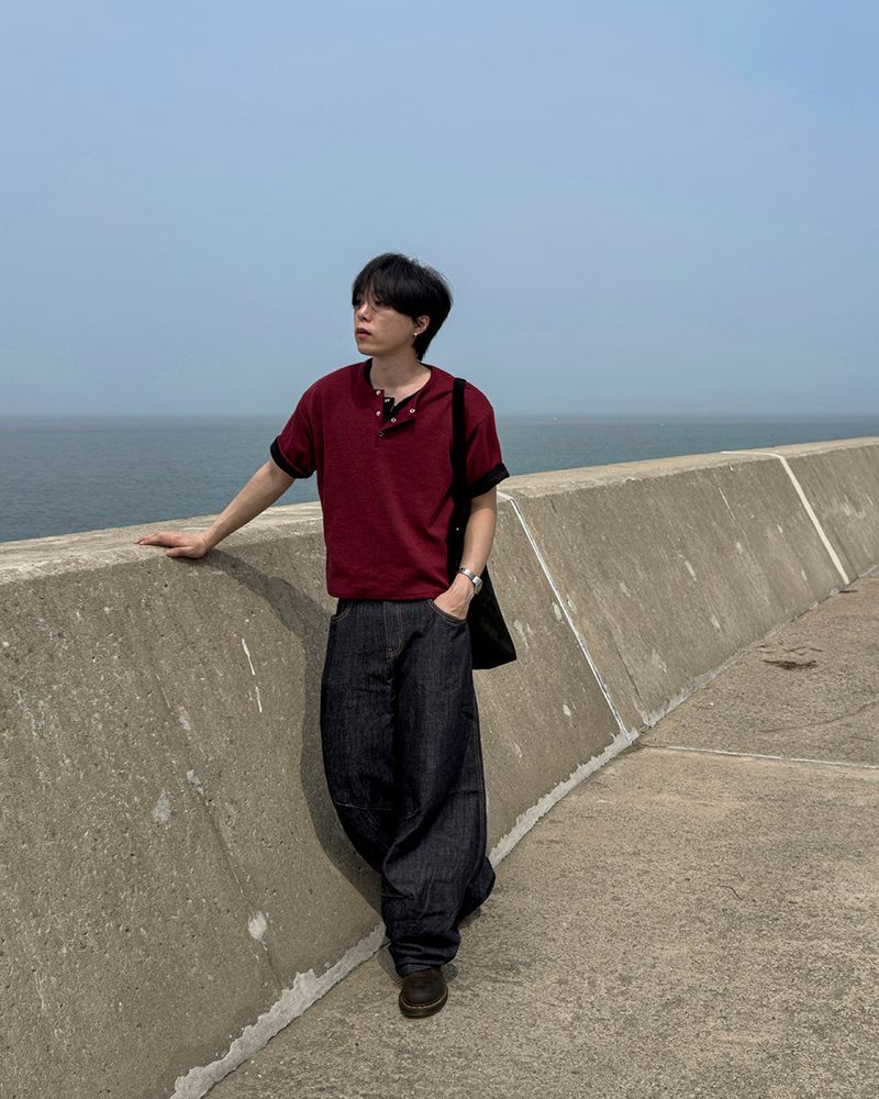 Evan Linen Curved Denim Pants
