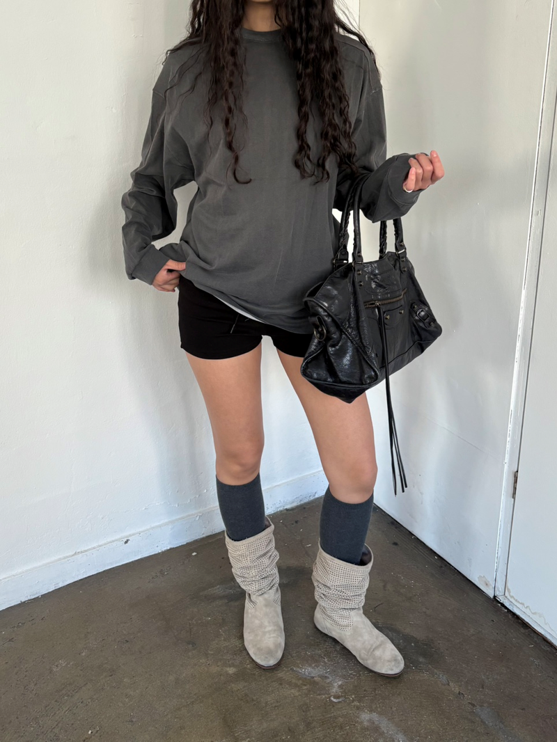 Things and stuff（シングス アンド スタッフ）の「Fade long sleeve T-shirt [Charcoal]（Tops）」