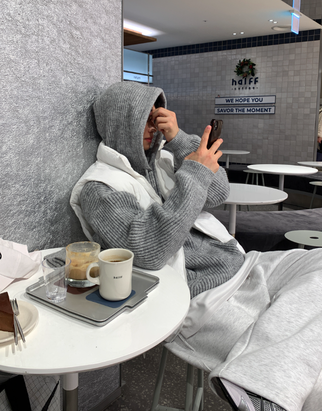  Sydney Heavy Duty Wool Blend Overfit Knit Hoodie