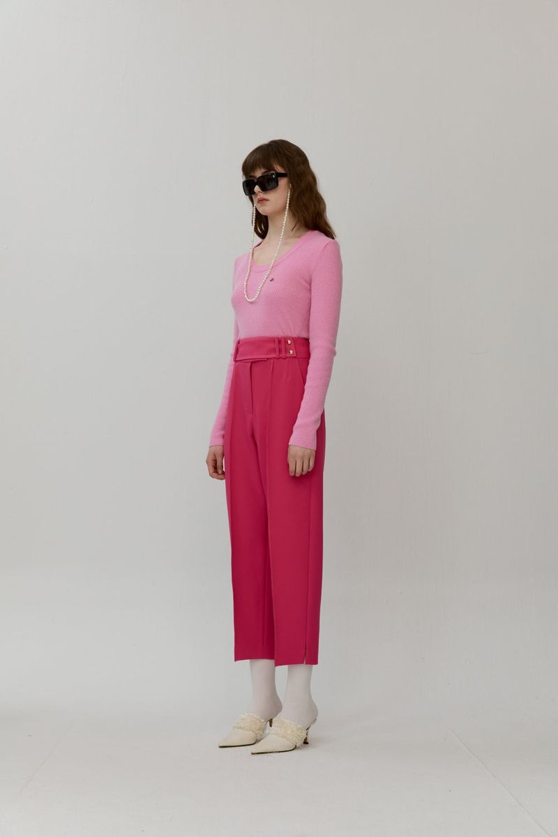 Pin tuck pants