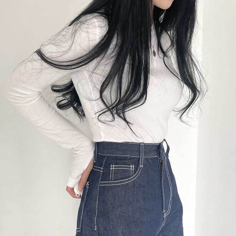 Extended Sleeve Round Neck T-Shirt