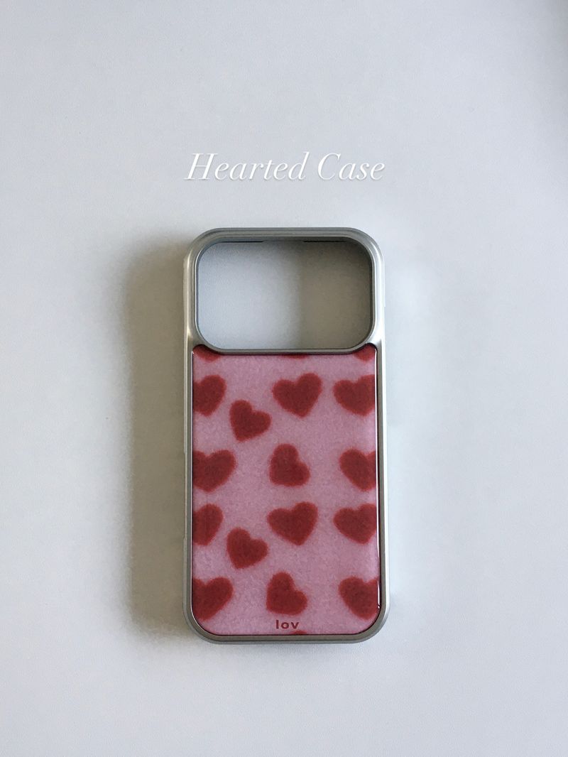 lovinhere(ラビンヒア)の「Hearted Epoxy Silver Case(Smartphone Accessories)」