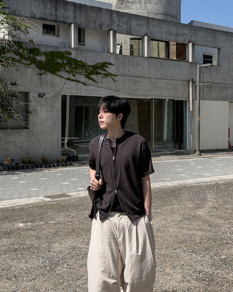 Rell Short Sleeve Knit Zip-Up