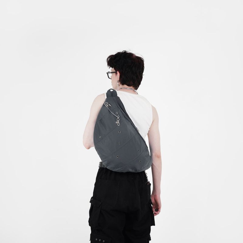 HIERARCHY STUDIOS TMTNW - Dark Grey Moon Nylon Bag
