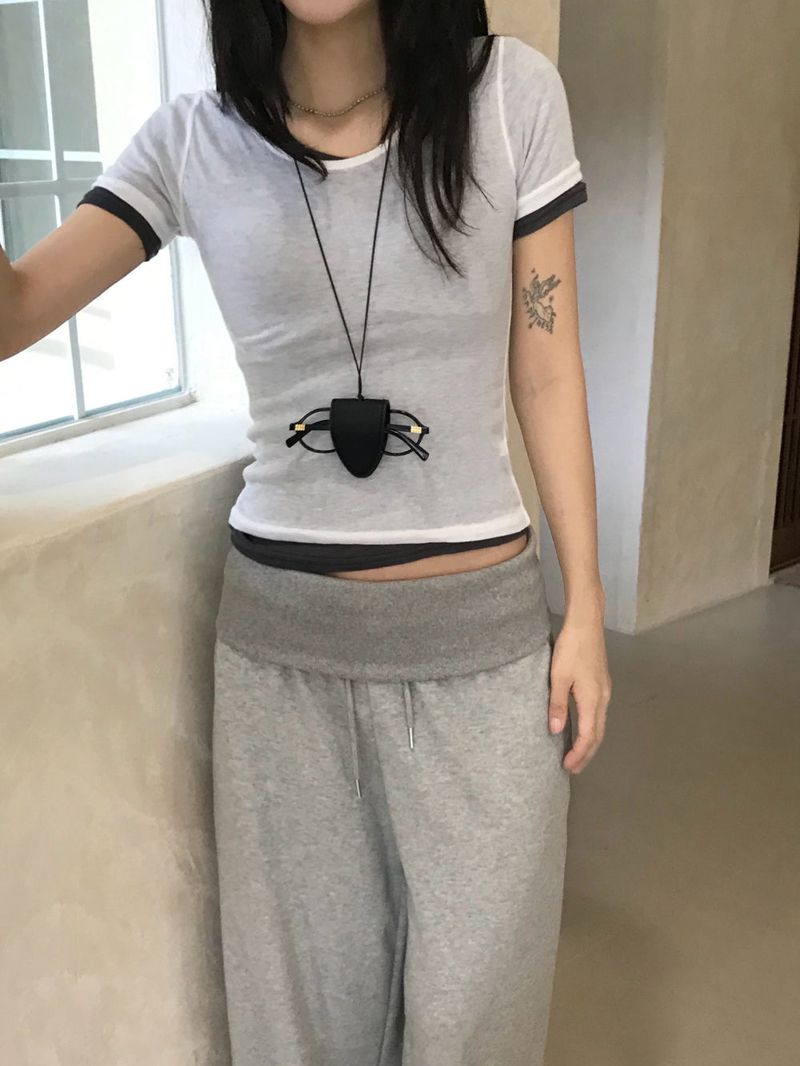 Melting Sheer Layered Half Sleeve Tee