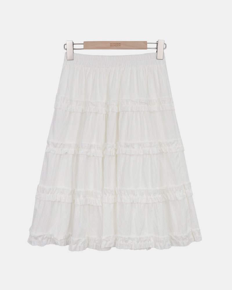 Reba Flare Tiered Midi Skirt