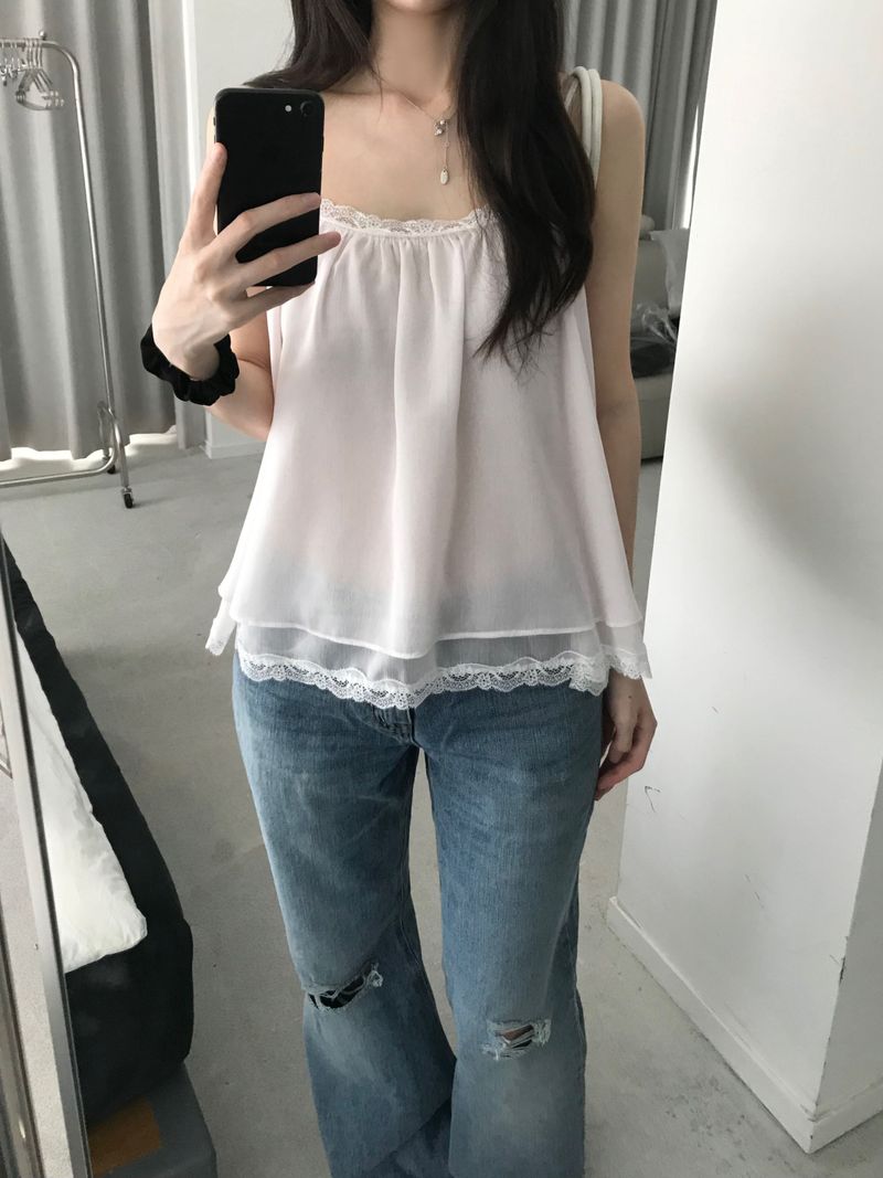 Perrier Frill Top (3 colors)
