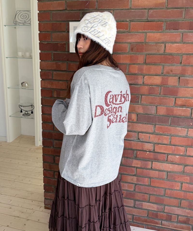 cavish（カビシ）の「STAR SELLER LOGO LS TEE GREY(CV2GSUT579A)（Tops）」