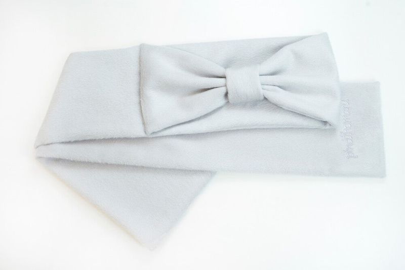 Ribbon Muffler_White Gray