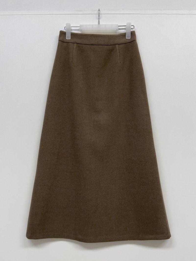 Maxi Wool A-Line Long Skirt