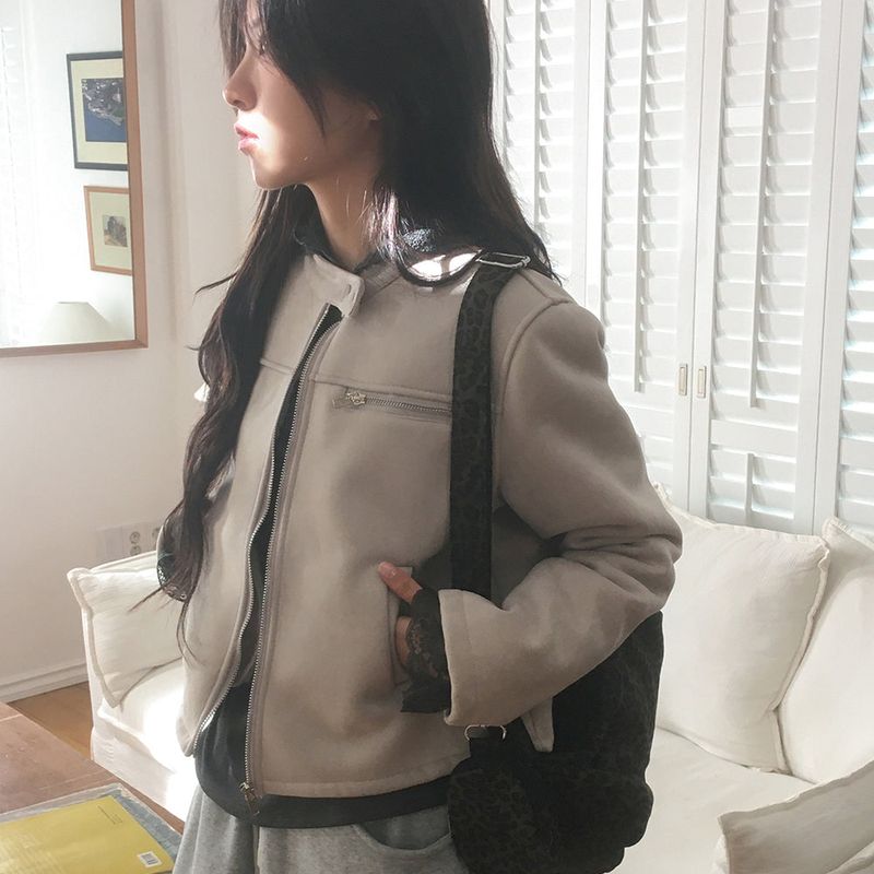 Tecome Suede Fur Mustang Jacket