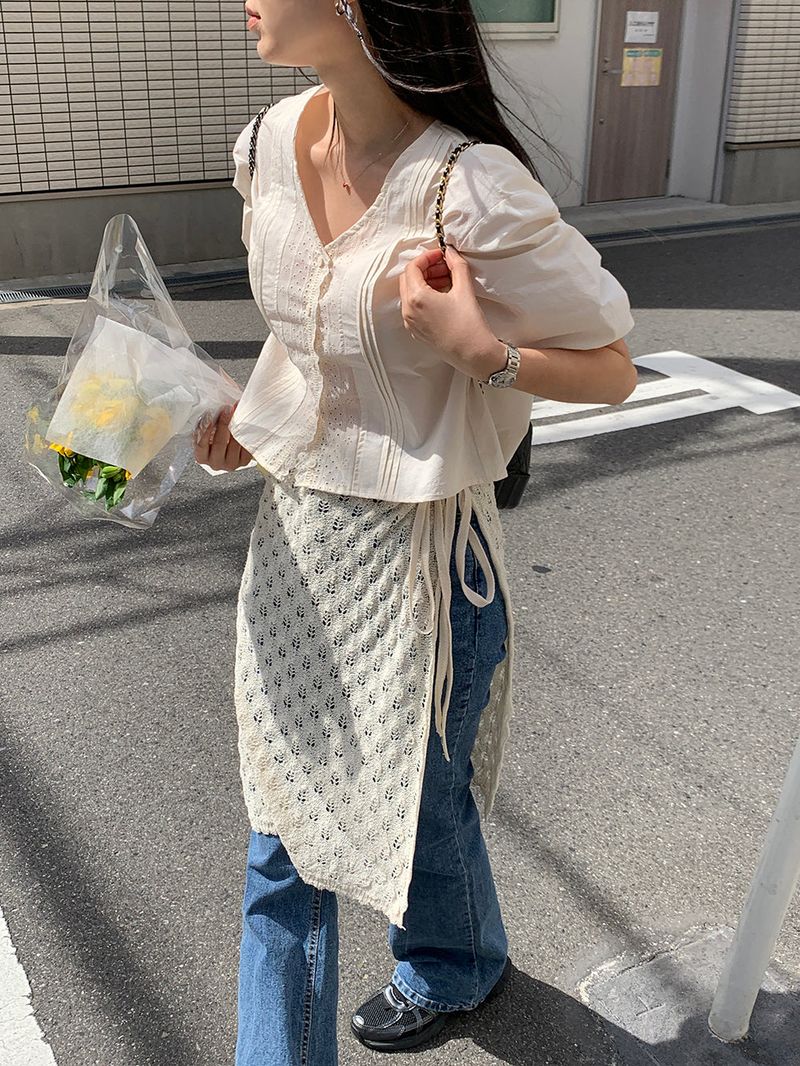 [MADE] Harmo layered knit skirt