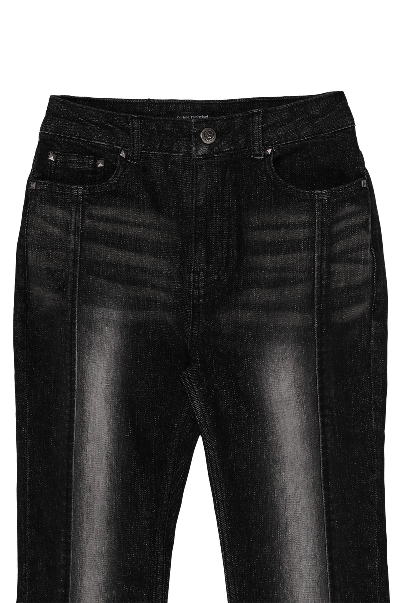 CORSET HIGHLIGHT BOOTS CUT DENIM #NOIR