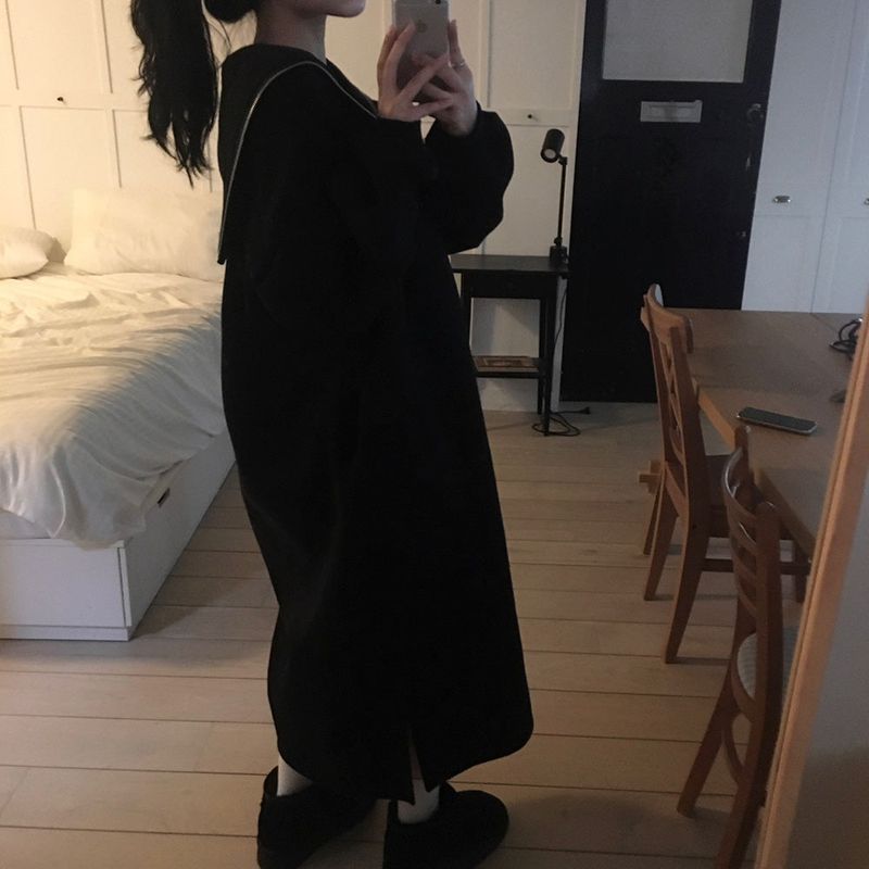 [BELLIDE MADE] Blanket, double-sided raised sailor long dress