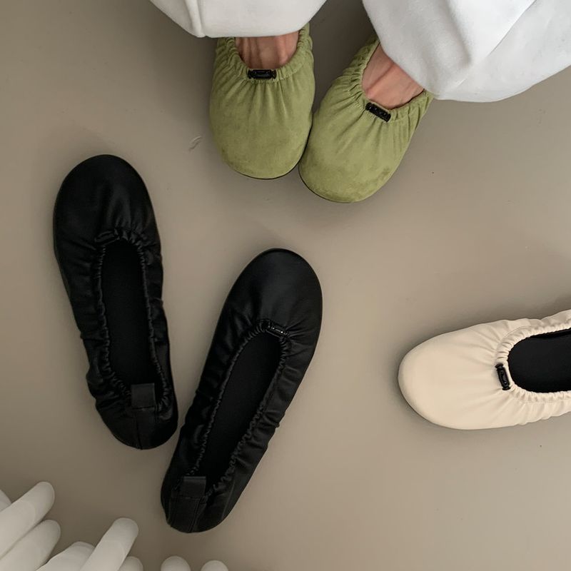 Ballet 0048. Scrunch Flat Shoes - 4colors